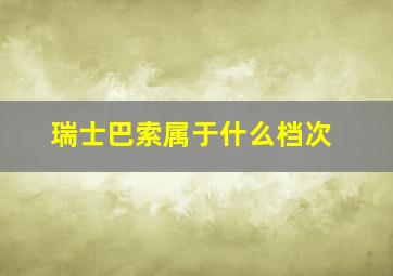 瑞士巴索属于什么档次