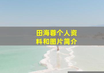 田海蓉个人资料和图片简介