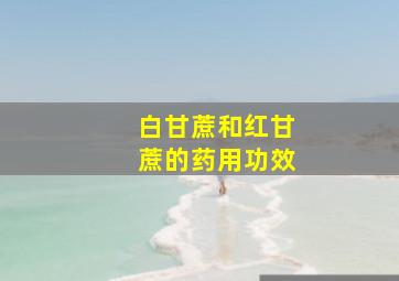 白甘蔗和红甘蔗的药用功效