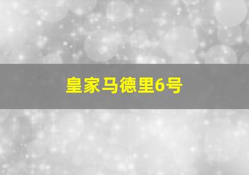 皇家马德里6号