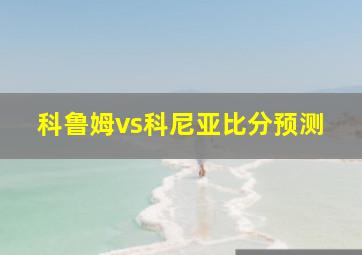 科鲁姆vs科尼亚比分预测