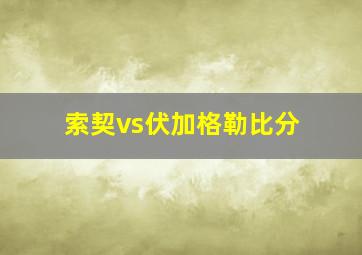 索契vs伏加格勒比分