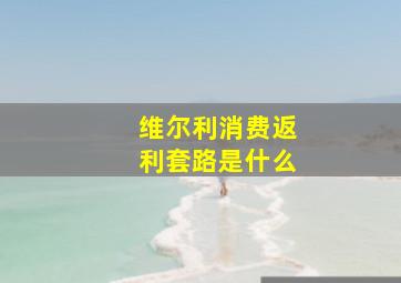 维尔利消费返利套路是什么