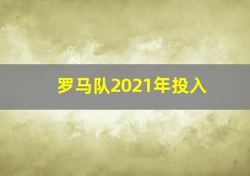 罗马队2021年投入