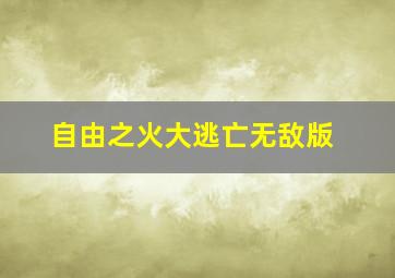 自由之火大逃亡无敌版