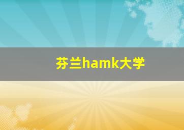 芬兰hamk大学