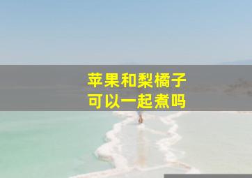 苹果和梨橘子可以一起煮吗