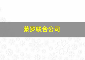 蒙罗联合公司