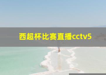 西超杯比赛直播cctv5