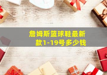 詹姆斯篮球鞋最新款1-19号多少钱