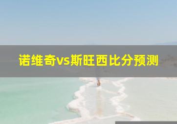 诺维奇vs斯旺西比分预测