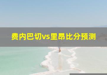 费内巴切vs里昂比分预测