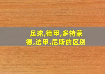 足球,德甲,多特蒙德,法甲,尼斯的区别