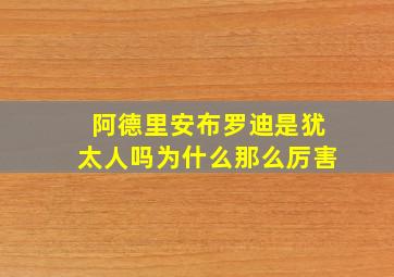 阿德里安布罗迪是犹太人吗为什么那么厉害