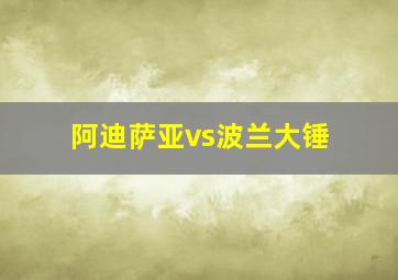 阿迪萨亚vs波兰大锤