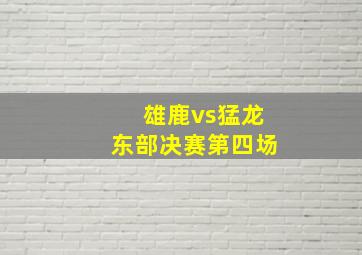 雄鹿vs猛龙东部决赛第四场