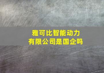 雅可比智能动力有限公司是国企吗