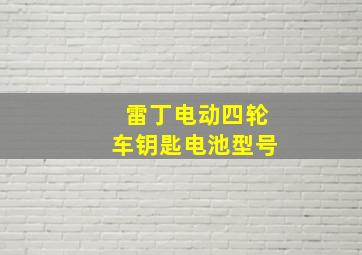 雷丁电动四轮车钥匙电池型号