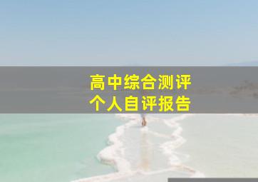 高中综合测评个人自评报告