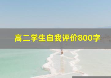 高二学生自我评价800字