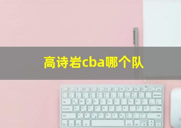 高诗岩cba哪个队